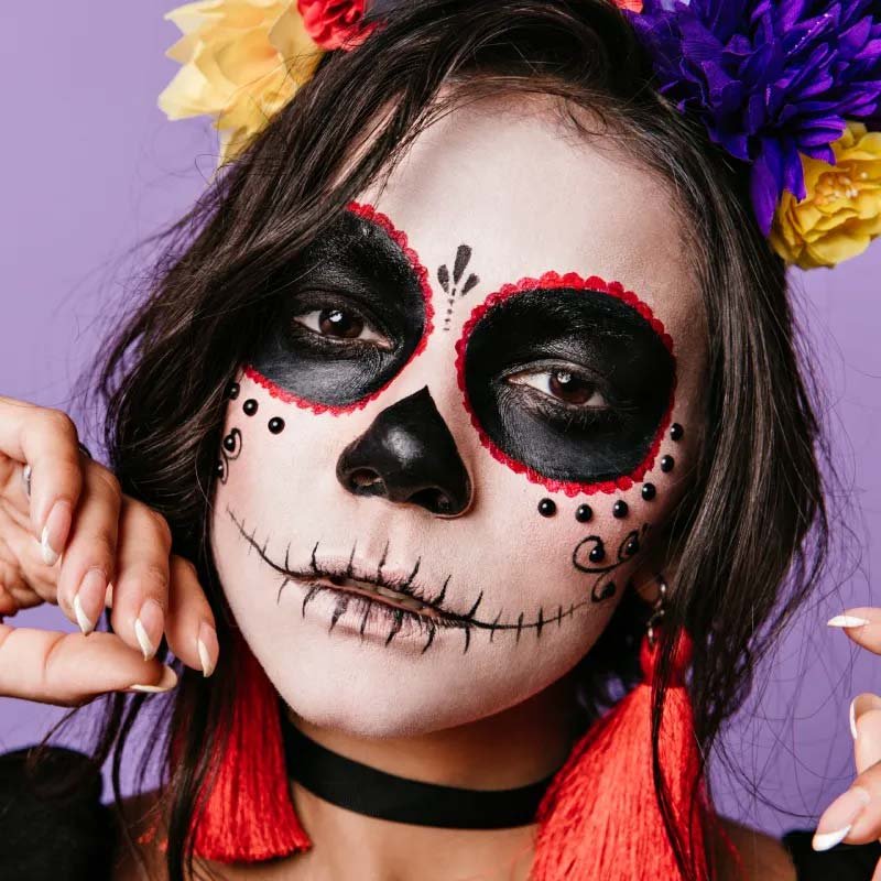makeup halloween sugar skull