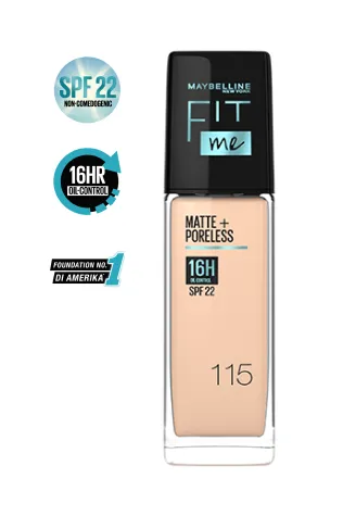 fit me matte poreless  liquid  foundation - 115
